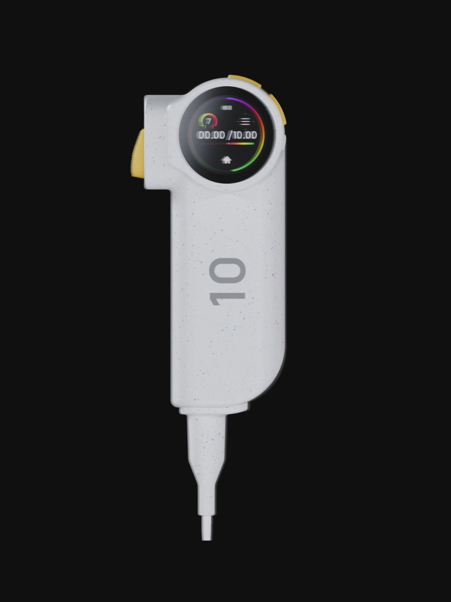 An intelligent single - channel pipette by vecverse, featuring AI large - model and smart voice assistant. Showcased in 360° rotation, with 0.5 - 10μL range. Ideal for ultra - micro PCR primer addition, nucleic acid micro - dilution.